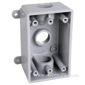 Single-Gang Weatherproof Gray Threaded Outlets Hubbell-Bell PSB37550GY 1-Gang Gray Non-Metallic Weatherproof Box